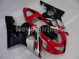 Red Silver and Black Factory Style - GSX-R750 04-05 Fairing Kit