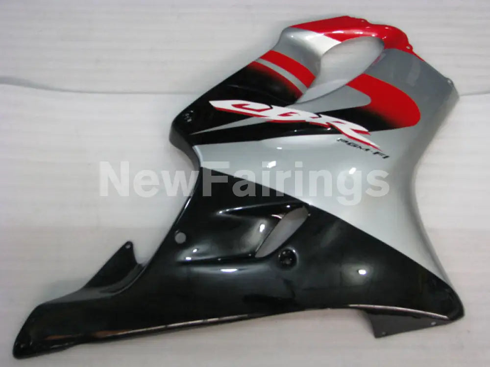 Red and Silver Black Factory Style - CBR600 F4i 04-06 Fairing Kit