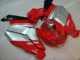 Red and Silver Black Factory Style - Ducati 749/999 05-06 Fairing Kit (Single Passenger Seat)