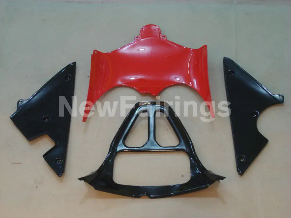 Red and Silver Black Factory Style - GSX-R1000 00-02 Fairing Kit