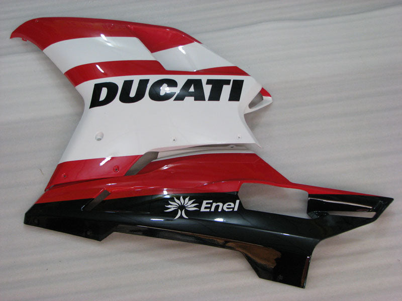 Red and White Black Enel - Ducati 848/1098/1198 07-11 Fairing Kit