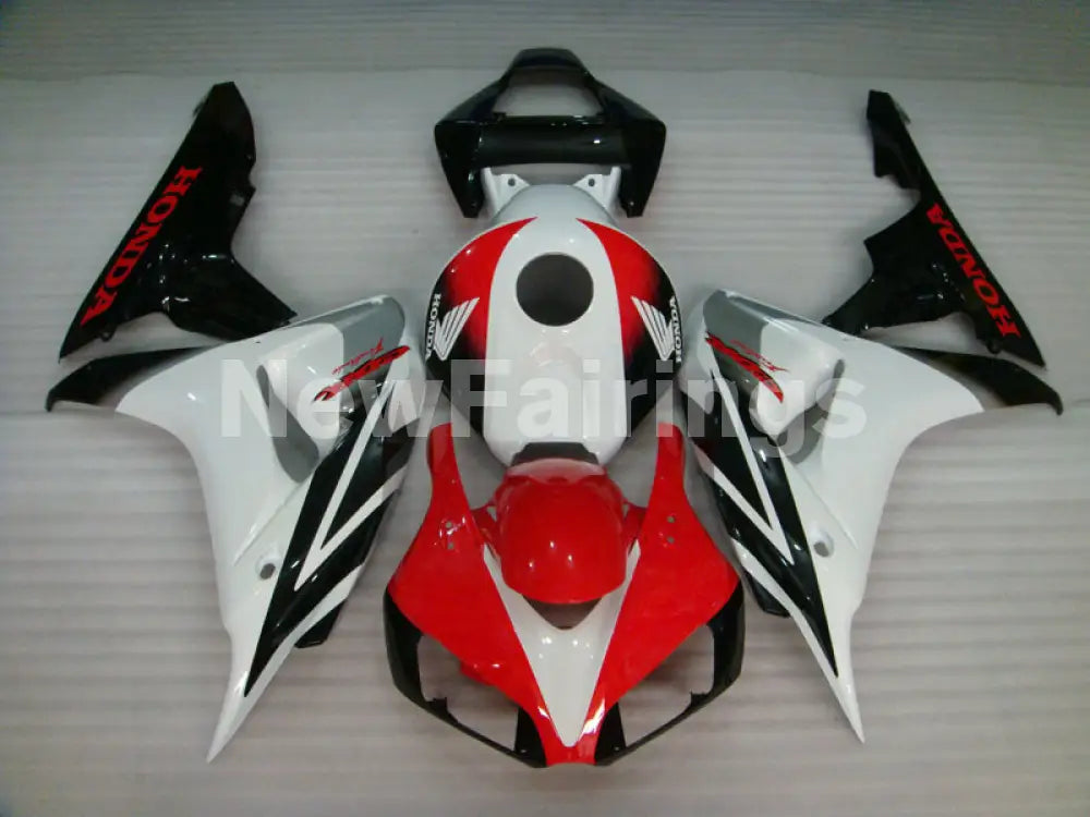 Red and White Black Factory Style - CBR1000RR 06-07 Fairing Kit