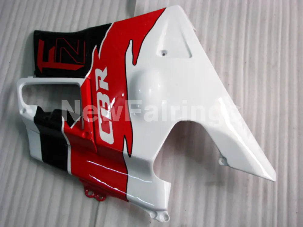 Red and White Black Factory Style - CBR600 F2 91-94 Fairing Kit