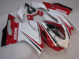 Red and White Black Factory Style - Ducati 1199 Panigale 12-14 Fairing Kit