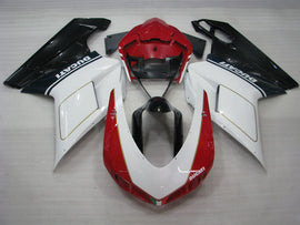 Red and White Black Factory Style - Ducati 848/1098/1198 07-11 Fairing Kit