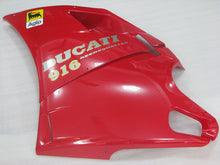 Cargar imagen en el visor de la galería, Red and White Black Factory Style - Ducati 916 96-02 Fairing Kit (Single Passenger Seat)
