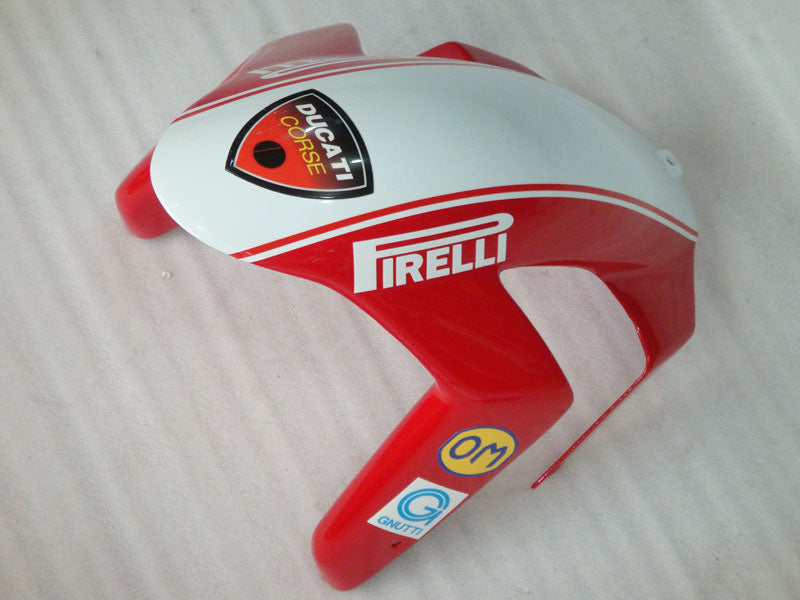 Red and White Black PIRELLI - Ducati 749 05-06 Fairing Kit (Single Passenger Seat)