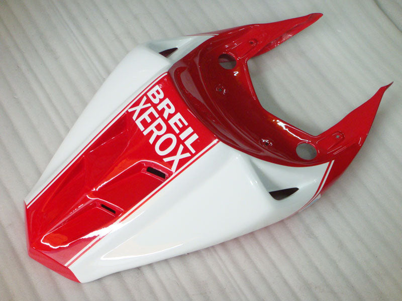 Red and White Black Xerox - Ducati 749/999 03-04 Fairing Kit (Single Passenger Seat)