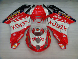 Red and White Black Xerox - Ducati 999 03-04 Fairing Kit (Single Passenger Seat)