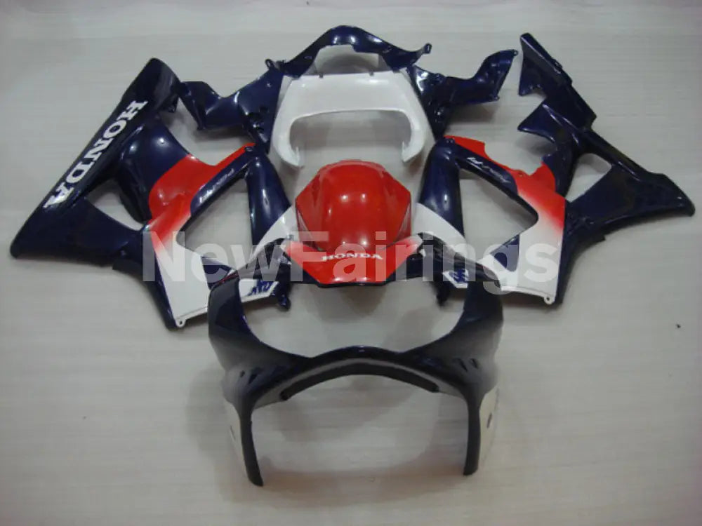 Red and White Blue Factory Style - CBR 929 RR 00-01 Fairing Kit