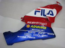 Cargar imagen en el visor de la galería, Red and White Blue FILA - Ducati 749/999 03-04 Fairing Kit (Single Passenger Seat)