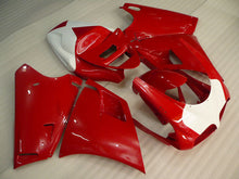 Cargar imagen en el visor de la galería, Red and White No decals - Ducati 748/916/996/998 96-02 Fairing Kit (Single Passenger Seat)