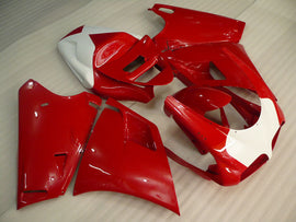 Red and White No decals - Ducati 748/916/996/998 96-02 Fairing Kit (Single Passenger Seat)