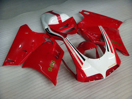 Red and White Factory Style - Ducati 996 96-02 Fairing Kit (Single Passenger Seat)