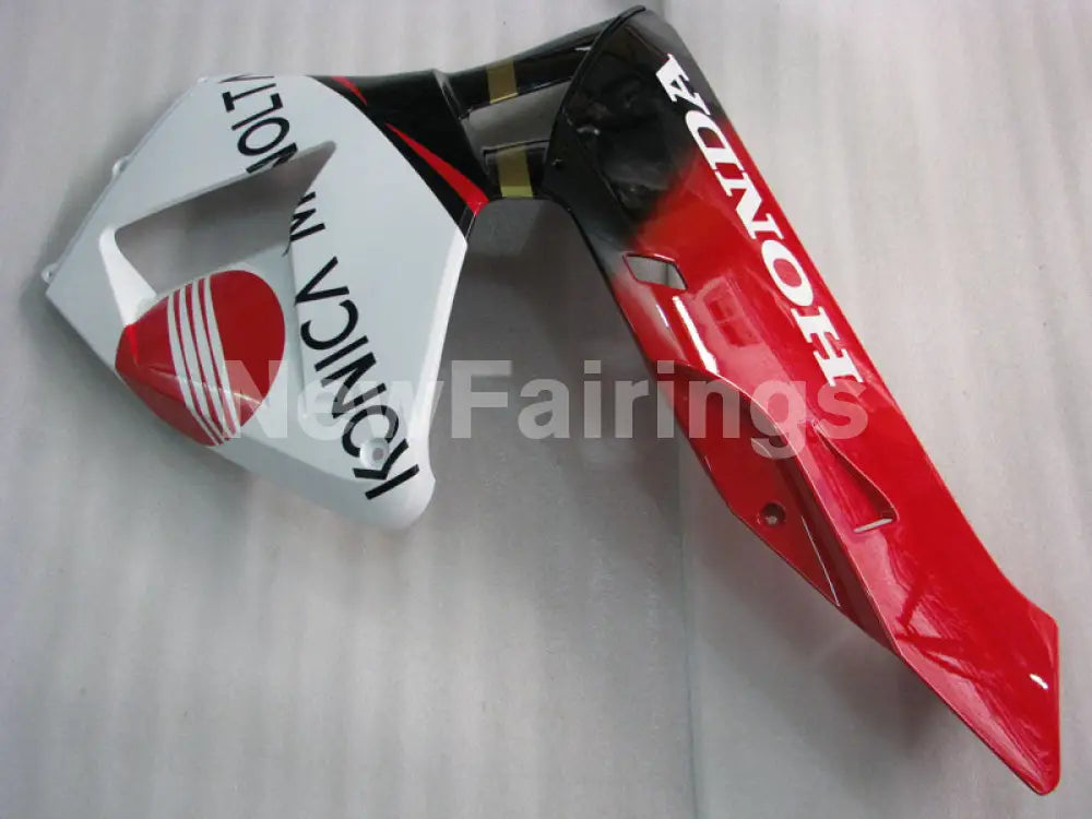 Red and White Konica Minolta - CBR600RR 05-06 Fairing Kit