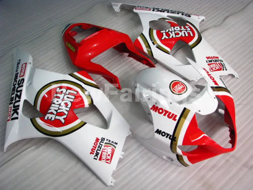 Red White Lucky Strike - GSX-R1000 03-04 Fairing Kit