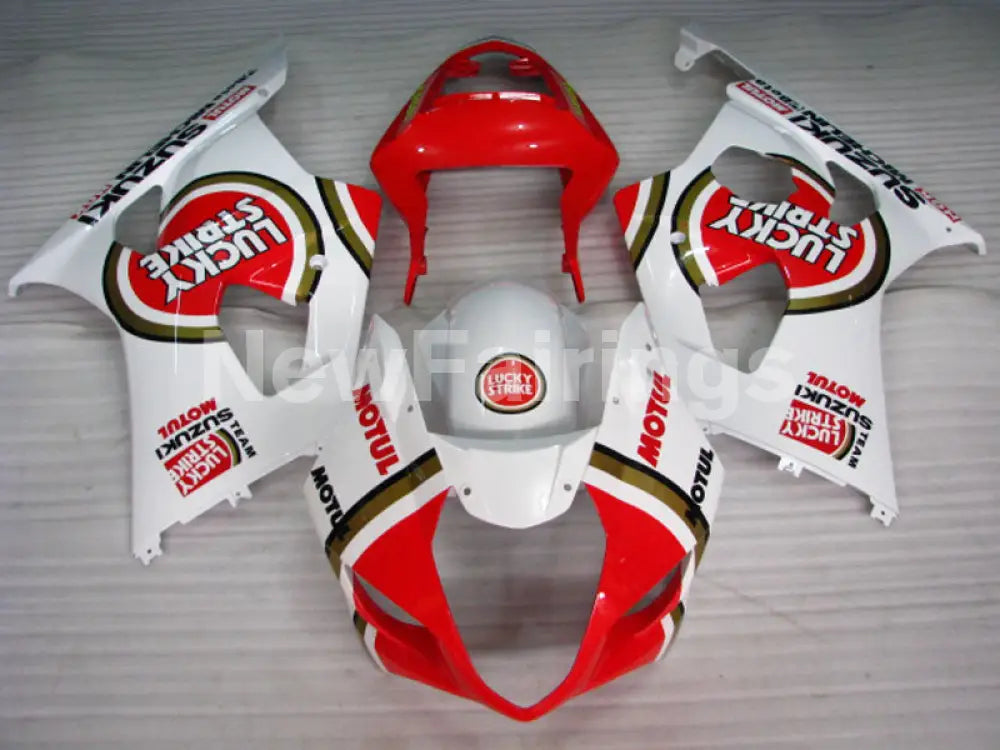Red White Lucky Strike - GSX-R1000 03-04 Fairing Kit
