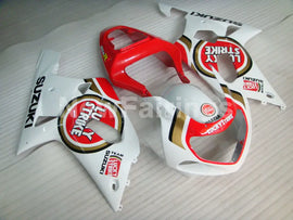 Red and White Lucky Strike - GSX-R600 01-03 Fairing Kit