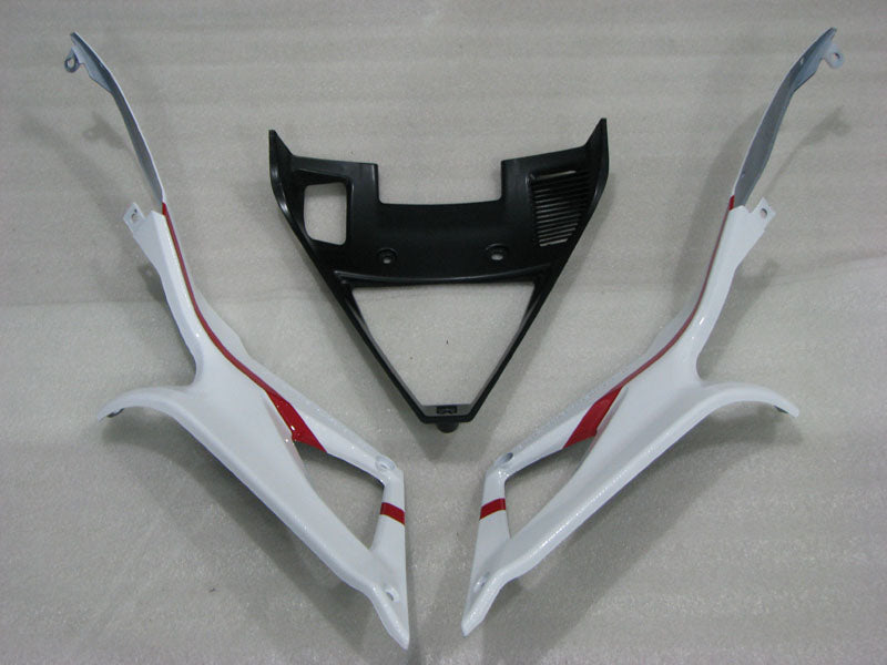 Red and White Matte Black Factory Style - Ducati 848/1098/1198 07-11 Fairing Kit