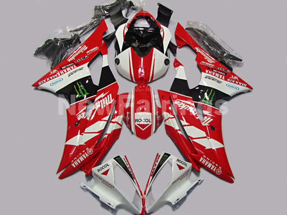 Red and White ROCOL - YZF-R6 08-16 Fairing Kit