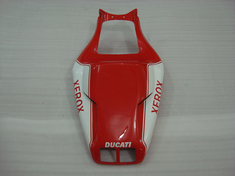 Red and White XEROX - Ducati 748/916/996/998 96-02 Fairing Kit (Single Passenger Seat)