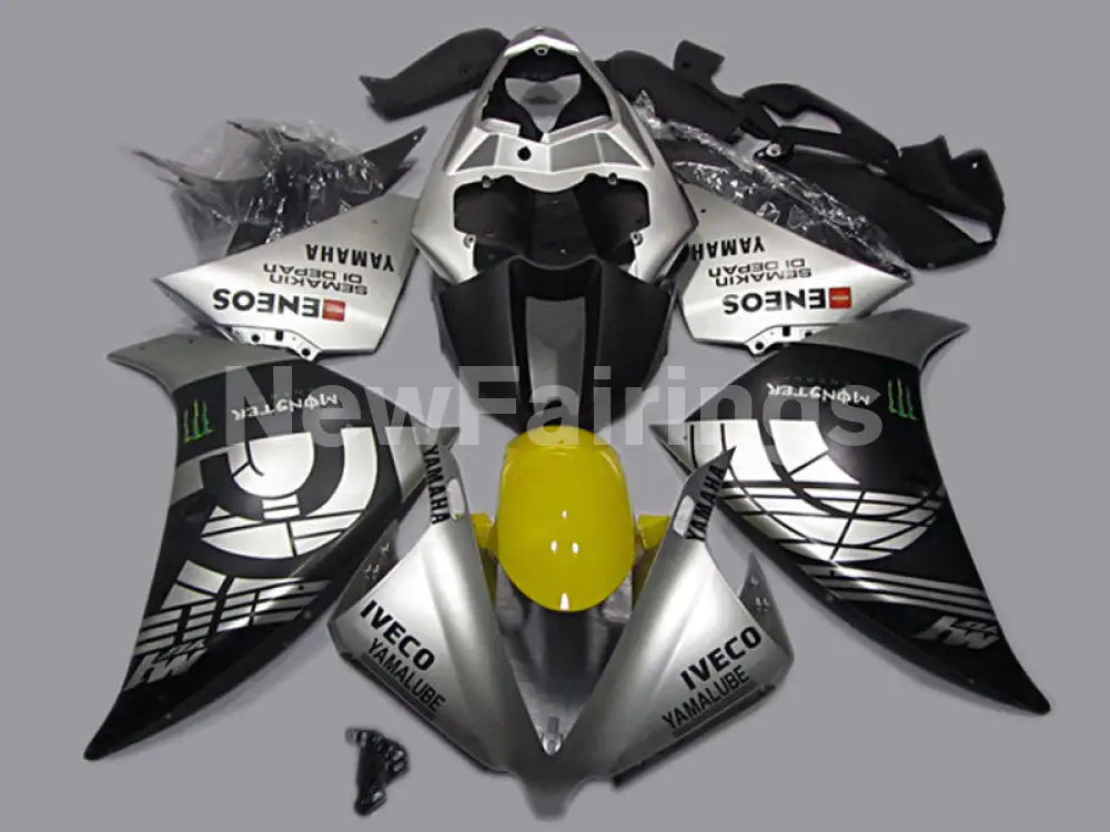 Silver and Black ENEOS - YZF-R1 12-14 Fairing Kit