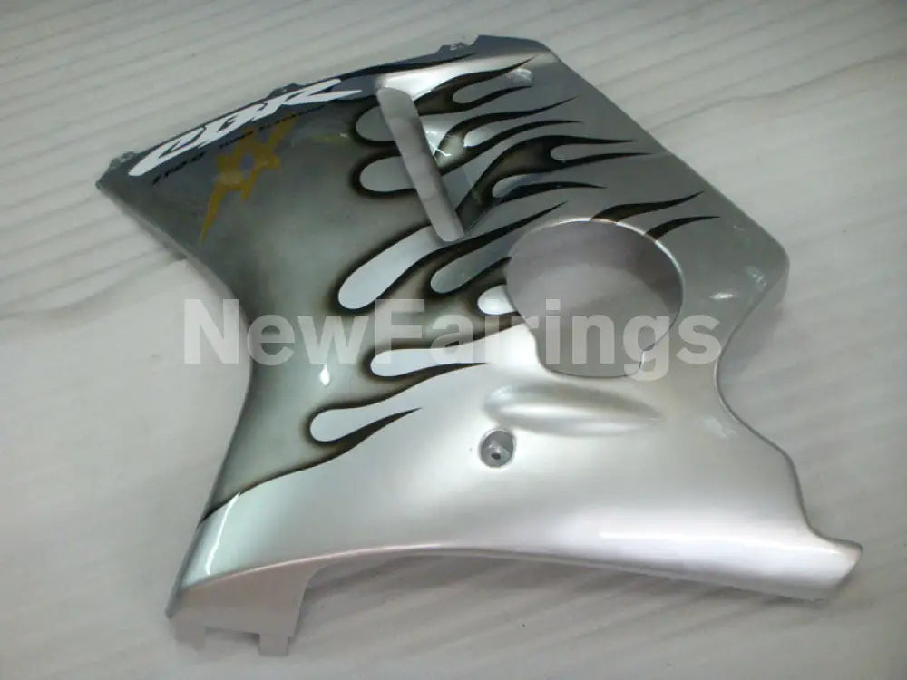 Silver and Black Flame - CBR 1100 XX 96-07 Fairing Kit