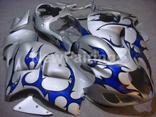 Cargar imagen en el visor de la galería, Silver and Blue Flame - GSX1300R Hayabusa 99-07 Fairing Kit