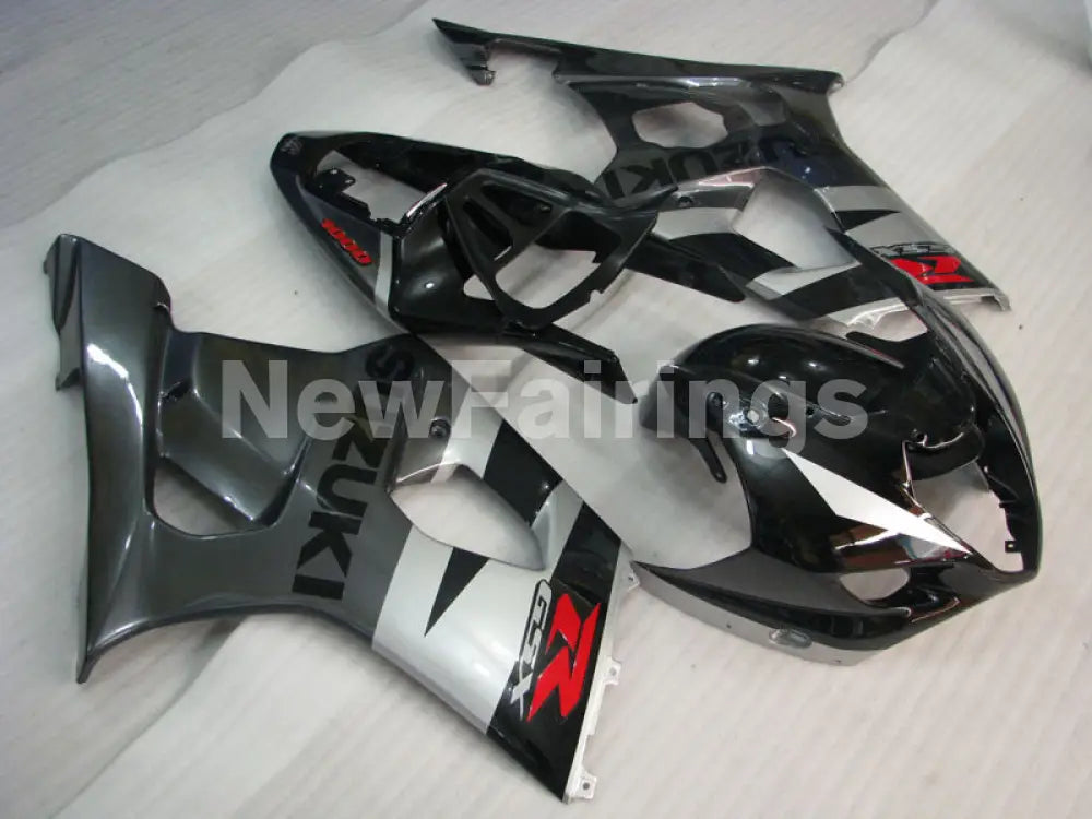 Silver and Grey Black Factory Style - GSX-R1000 03-04 Fairing Kit