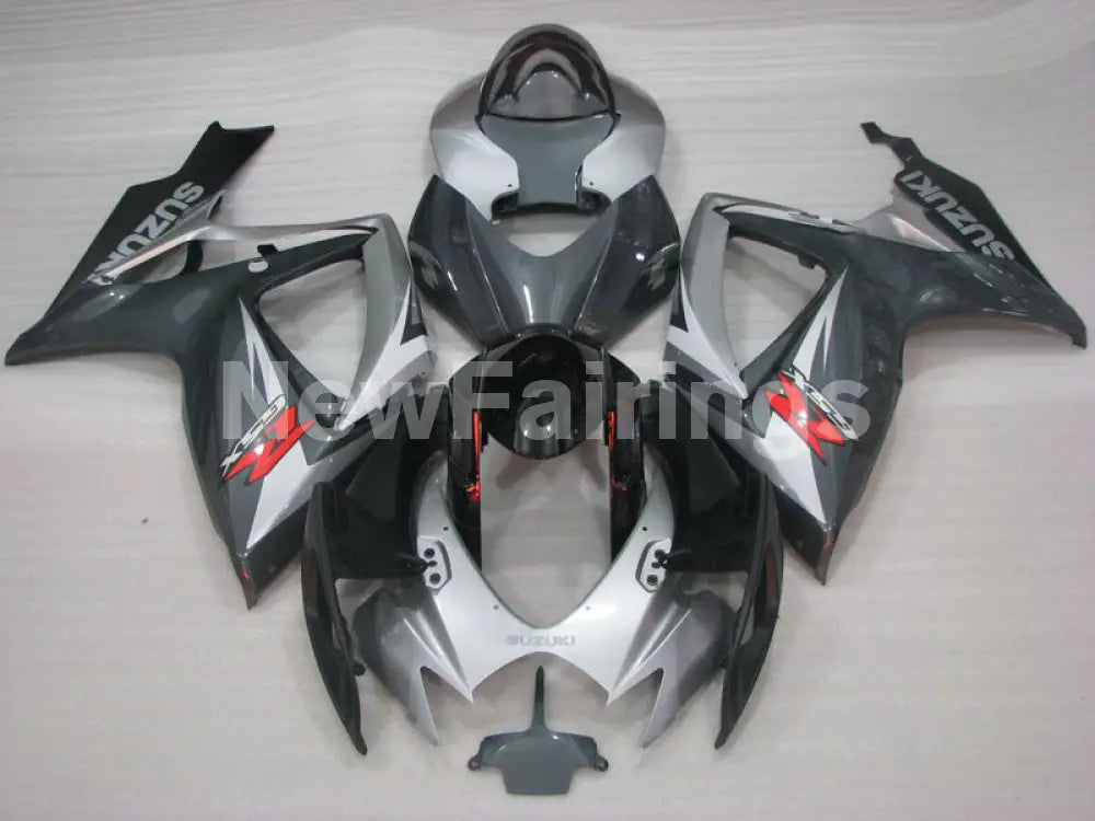 Silver and Grey Black Factory Style - GSX-R600 06-07 Fairing Kit