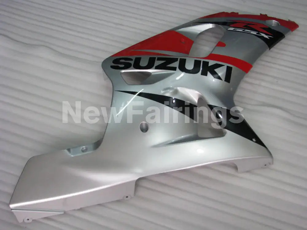 Silver and Red Black Factory Style - GSX-R750 00-03 Fairing Kit