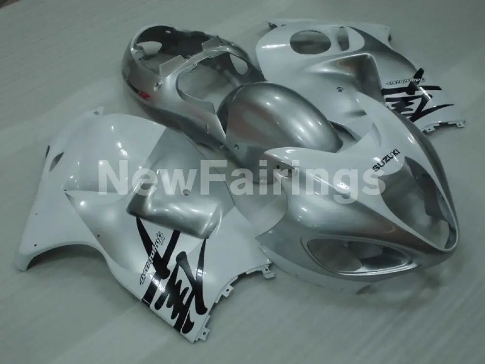 Silver and White Factory Style - GSX1300R Hayabusa 99-07 Fairing Kit