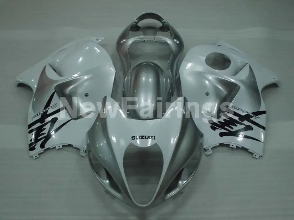 Silver and White Factory Style - GSX1300R Hayabusa 99-07 Fairing Kit