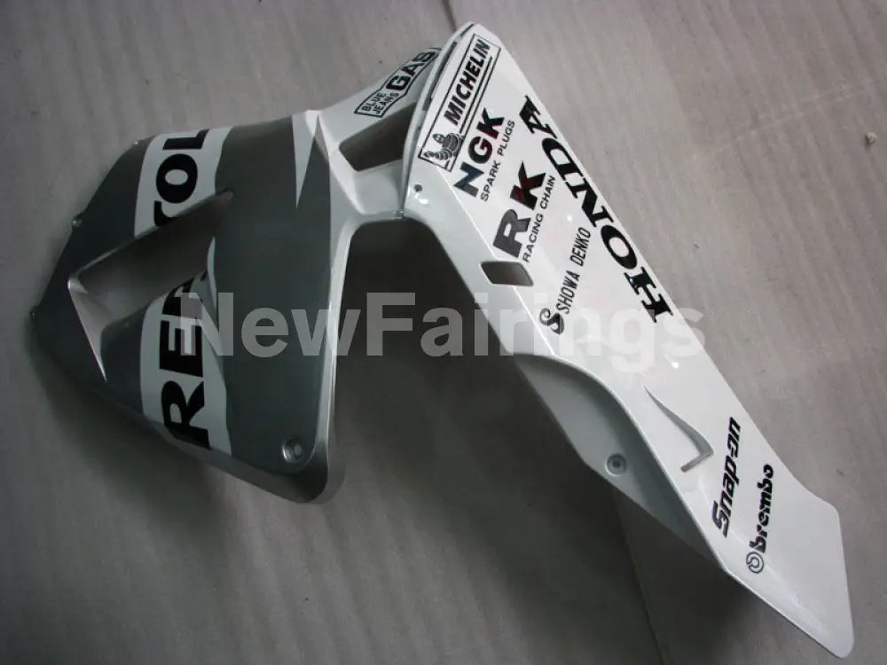 Silver and White Repsol - CBR600RR 03-04 Fairing Kit
