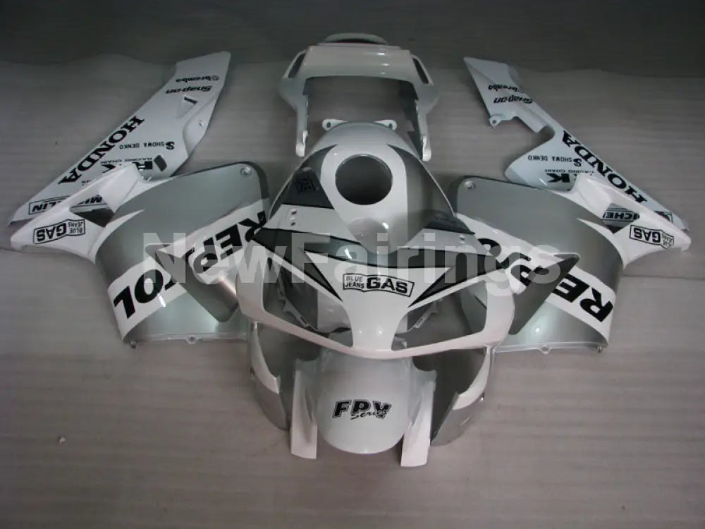 Silver and White Repsol - CBR600RR 03-04 Fairing Kit