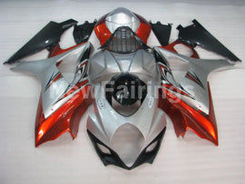 Silver and Wine Red Black Factory Style - GSX-R1000 07-08 Fairing Kit