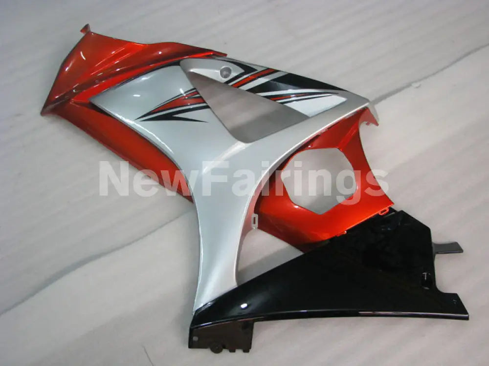 Silver and Wine Red Black Factory Style - GSX-R1000 07-08 Fairing Kit