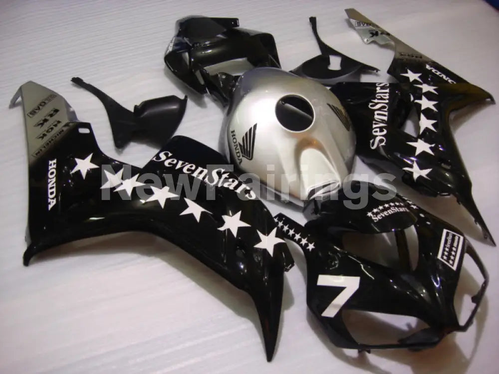 Silver and Black SevenStars - CBR1000RR 06-07 Fairing Kit