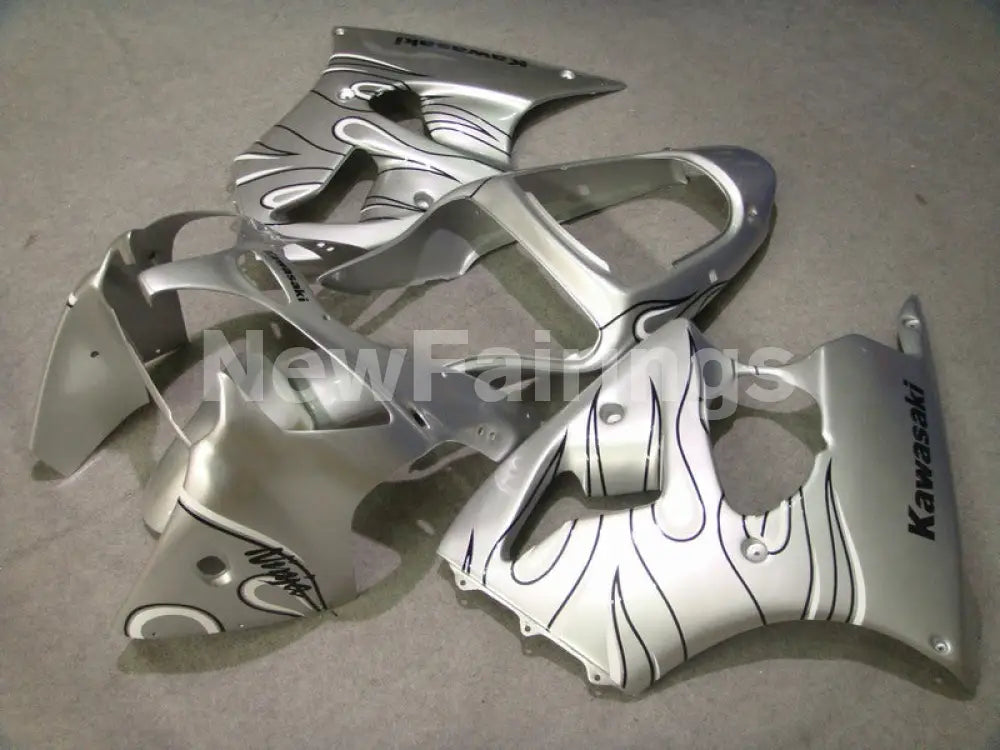 Silver Flame - NINJA ZX-6R 00-02 Fairing Kit