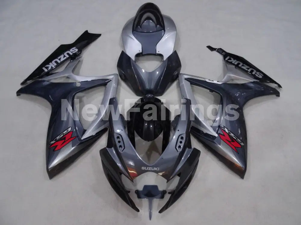 Silver Grey and Black Factory Style - GSX-R600 06-07 Fairing Kit