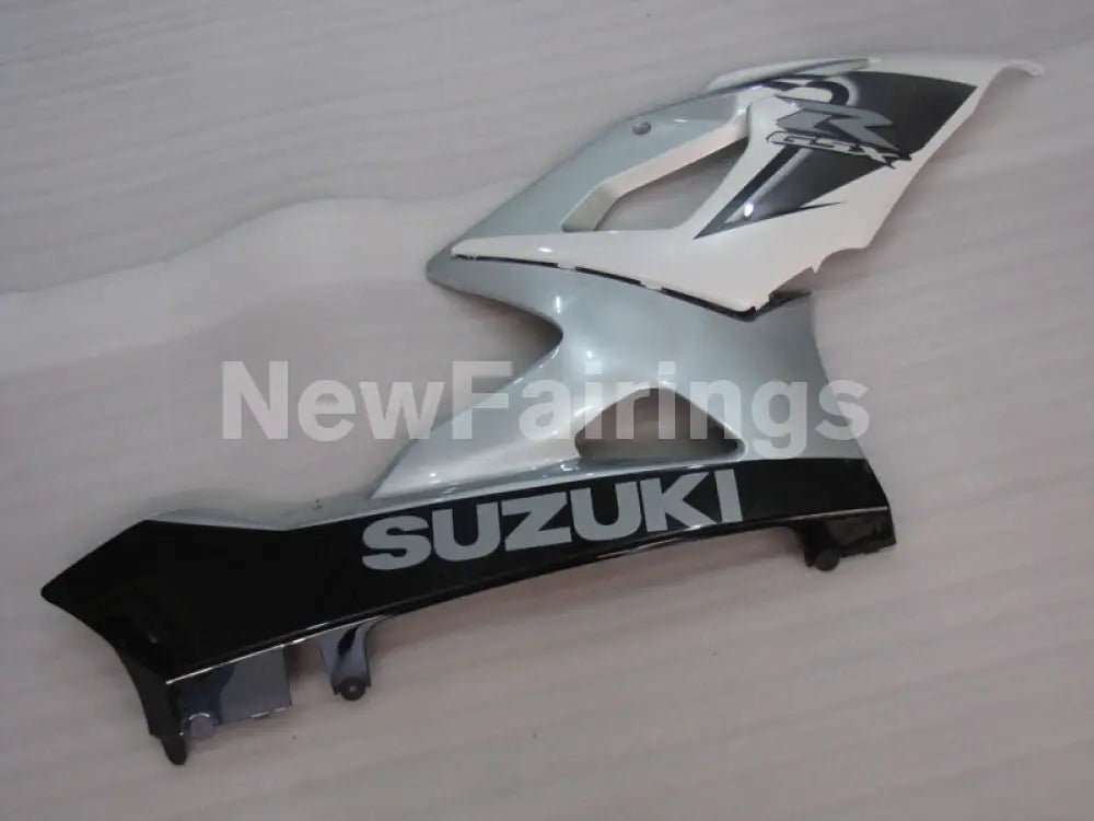 Silver and White Black Factory Style - GSX-R1000 05-06 Fairing Kit