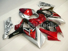 Cargar imagen en el visor de la galería, Silver Wine Red and Black Factory Style - GSX-R1000 07-08 Fairing Kit