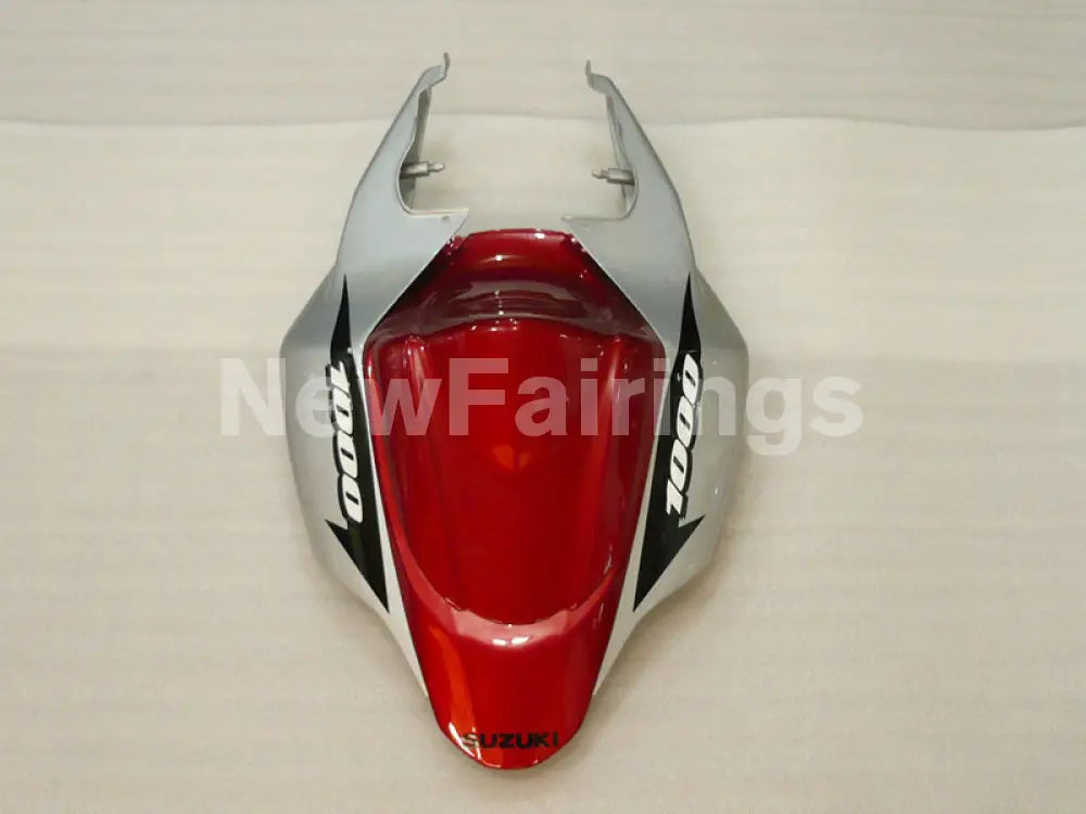 Silver Wine Red and Black Factory Style - GSX-R1000 07-08 Fairing Kit