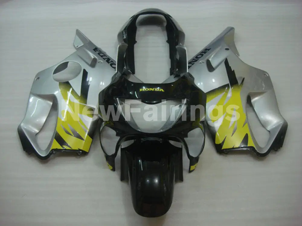 Silver and Yellow Black Factory Style - CBR600 F4 99-00 Fairing Kit