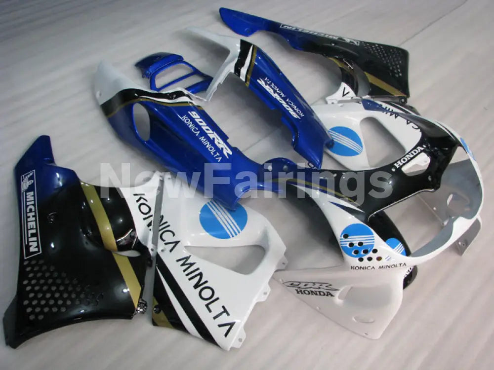 White and Black Blue Konica Minolta - CBR 900 RR 94-95 Fairing Kit