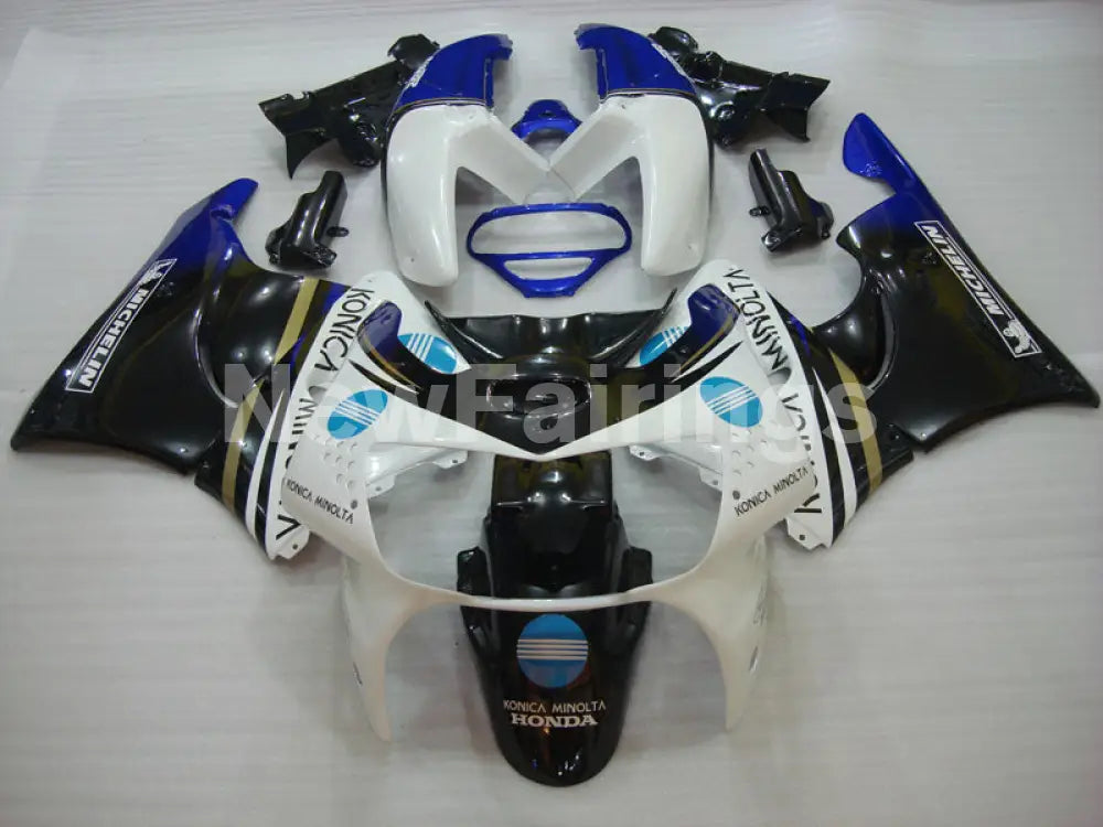 White and Black Blue Konica Minolta - CBR 919 RR 98-99 Fairing Kit