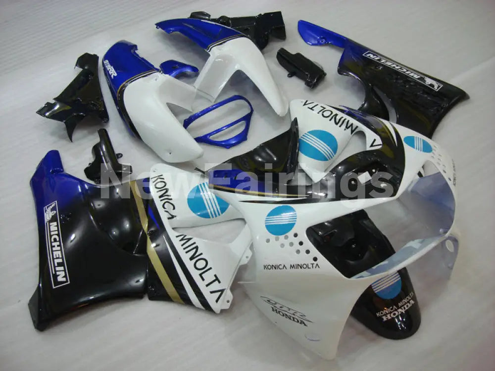 White and Black Blue Konica Minolta - CBR 919 RR 98-99 Fairing Kit