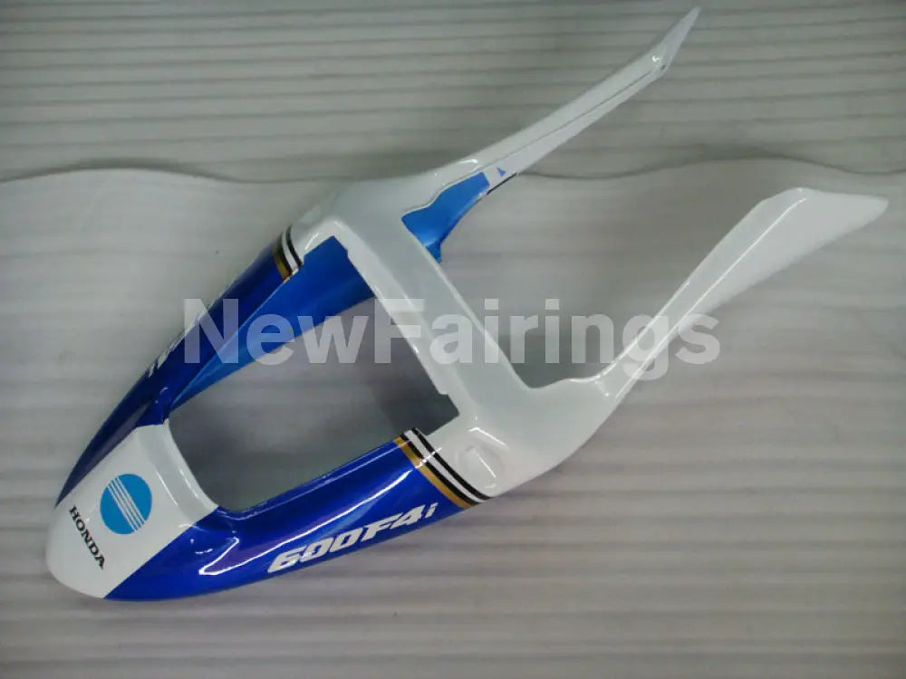 White and Black Blue Konica Minolta - CBR600 F4i 01-03 Fairing Kit