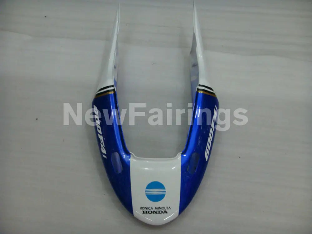 White and Black Blue Konica Minolta - CBR600 F4i 04-06 Fairing Kit