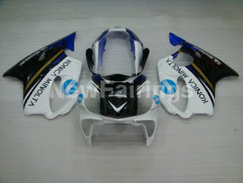 White and Black Blue Konica Minolta - CBR600 F4i 04-06 Fairing Kit